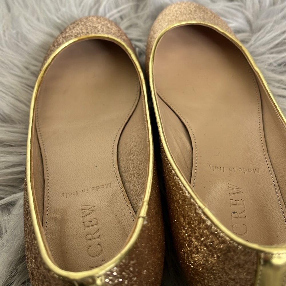 J. Crew Gold Glitter Women's heels - Picture 4 of 8